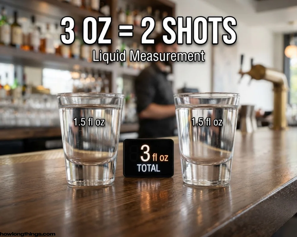 A Standard Shot Glass of 3 OZ