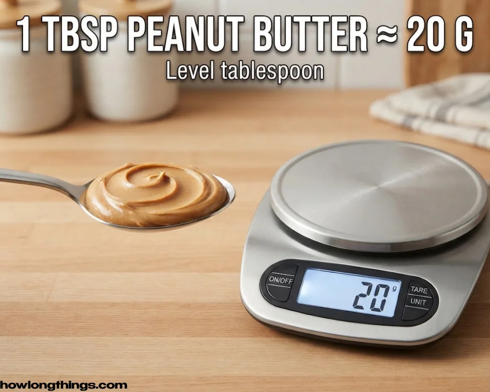 Tablespoon of Peanut Butter — About 20 Grams
