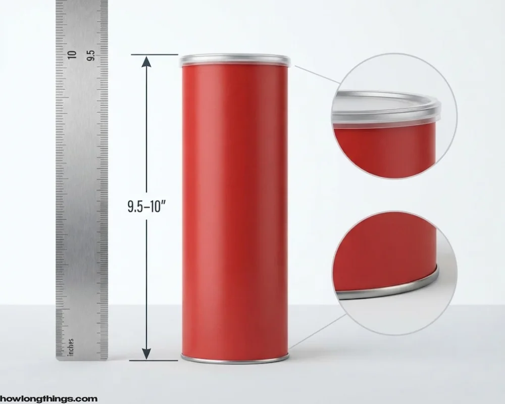 Height of a standard Pringles can