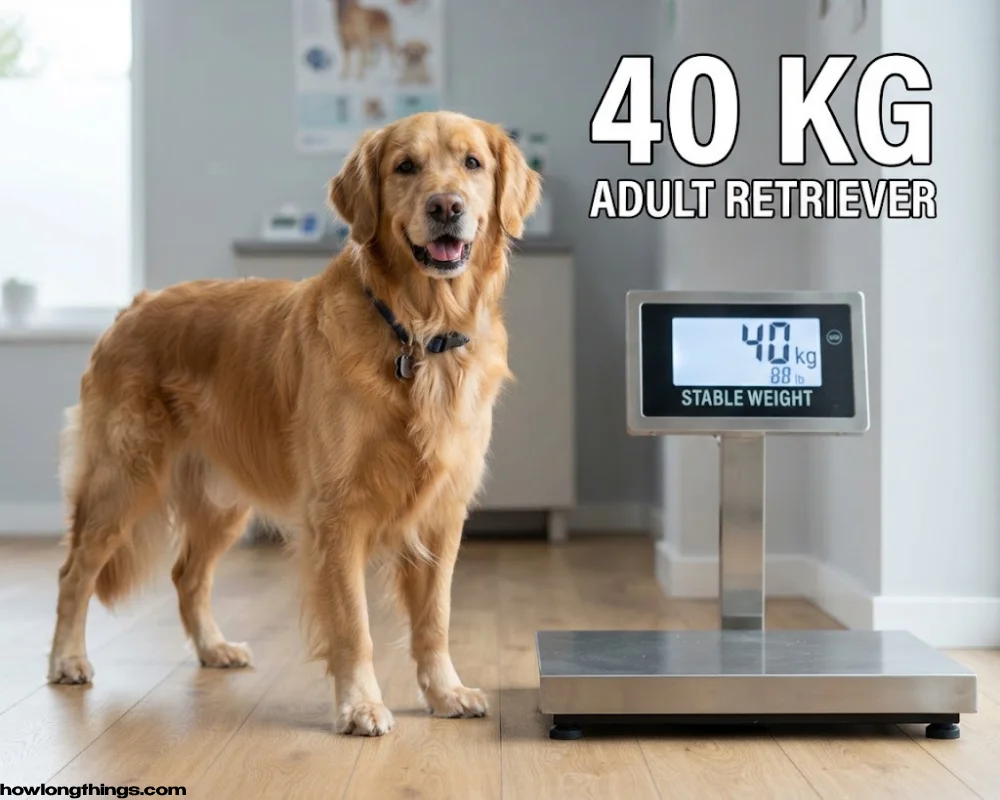 Adult Golden Retriever or Labrador Retriever around 40 kg