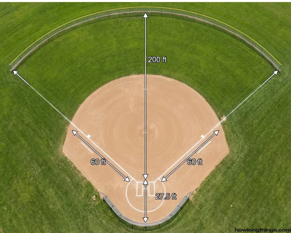 Backstop, Foul Lines and Outfield Fence