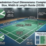 Badminton Court Dimensions: Complete Size, Width & Length Guide (2026) Badminton Court Dimensions: Complete Size, Width & Length Guide (2026)