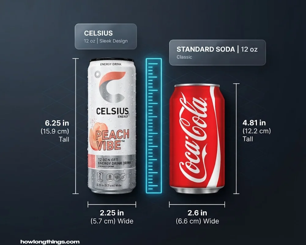 Celsius Can Dimensions: Complete Size, Height & Diameter Guide (2026)