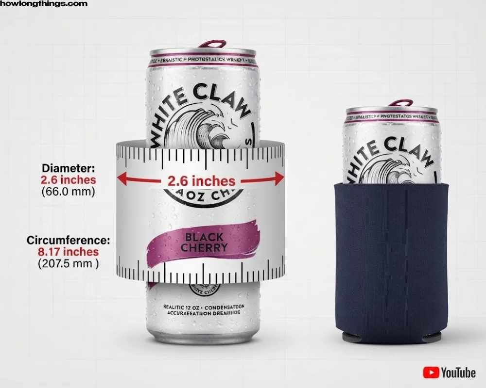 Circumference of a 12 oz White Claw Can