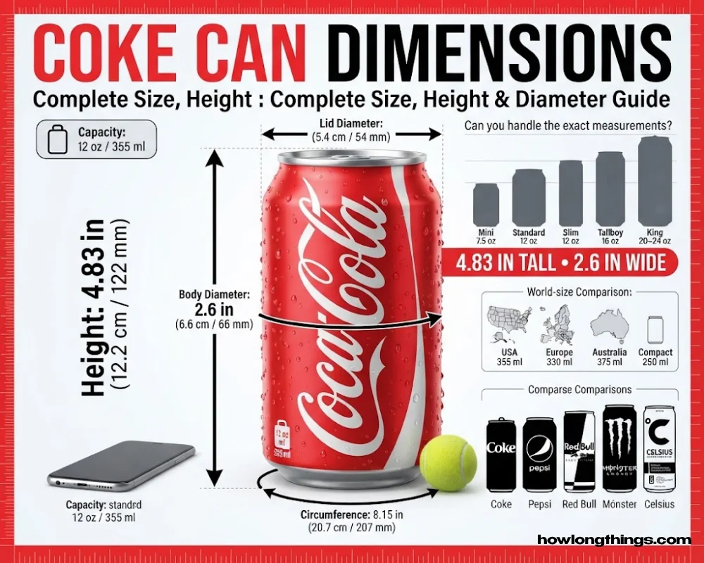 Coke Can Dimensions: Complete Size, Height & Diameter Guide