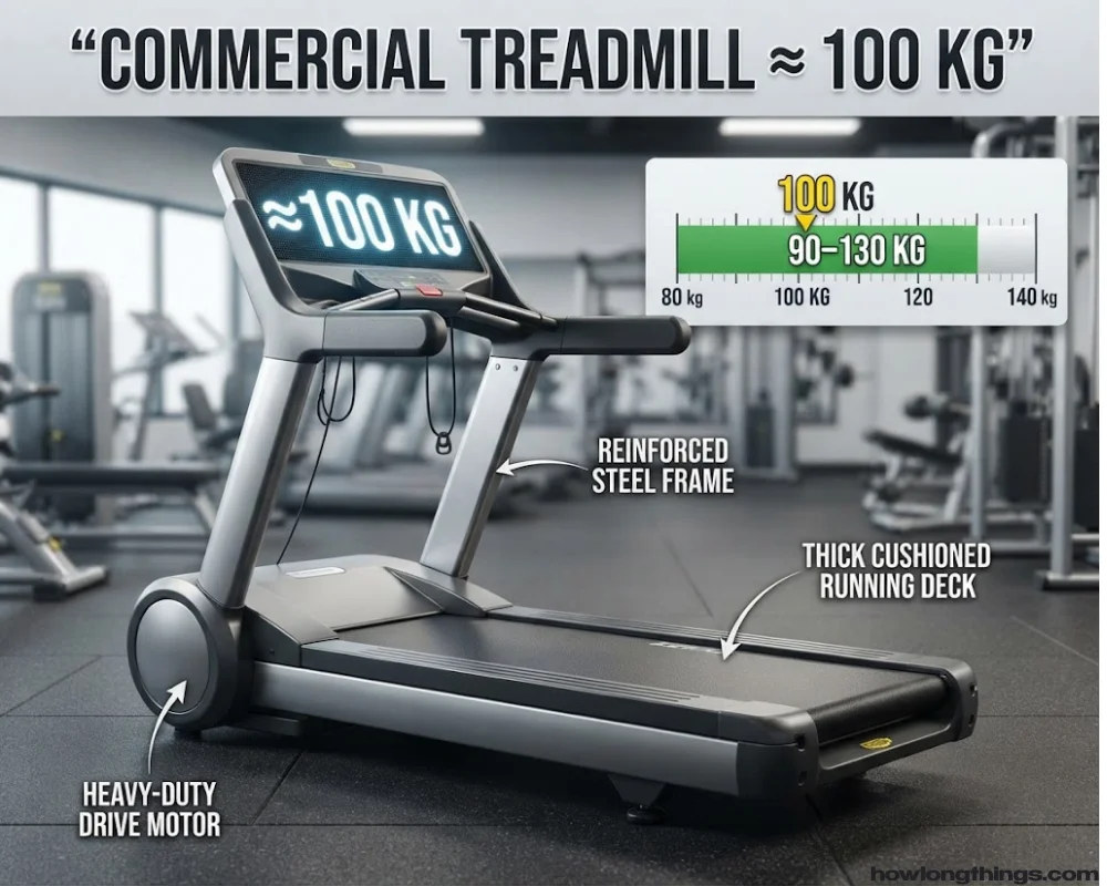 Commercial Treadmill of 100kg in weight