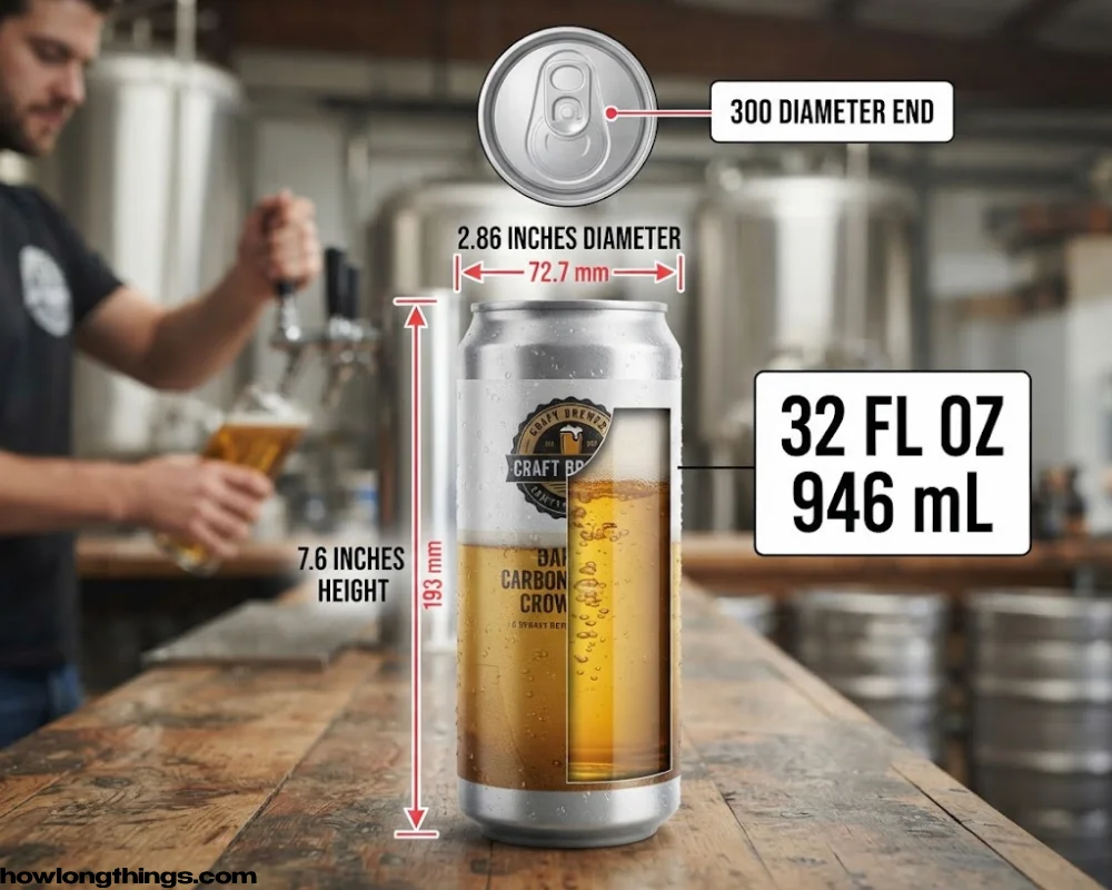 Crowler Can Dimensions (32 oz)