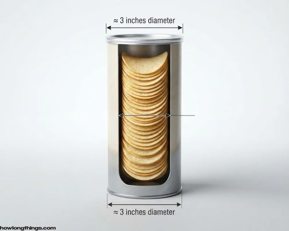 Diameter of a Pringles can