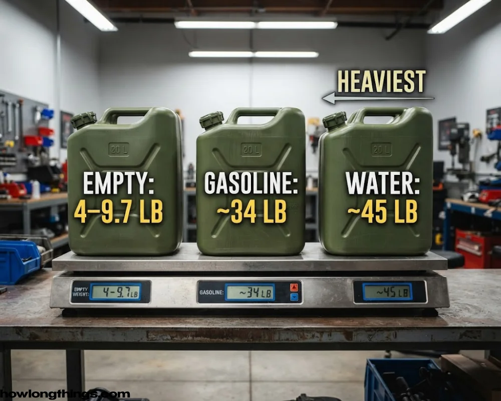 Empty vs Filled Weight