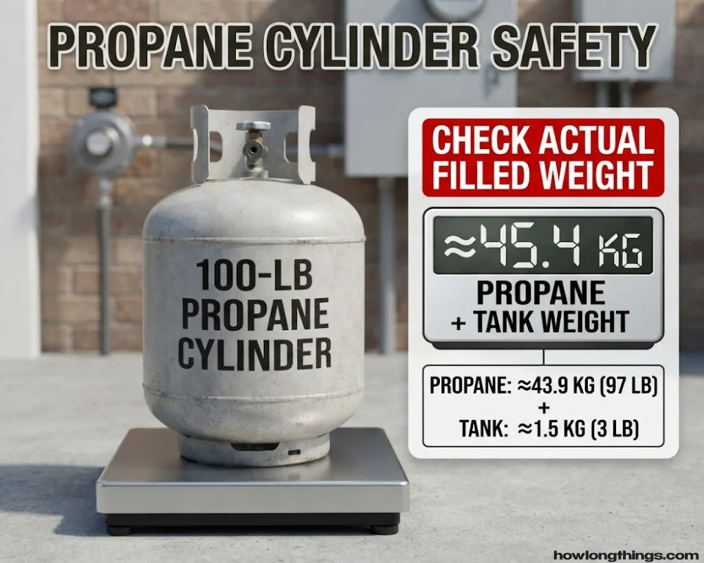 Filled Large Propane Tank around 100kg