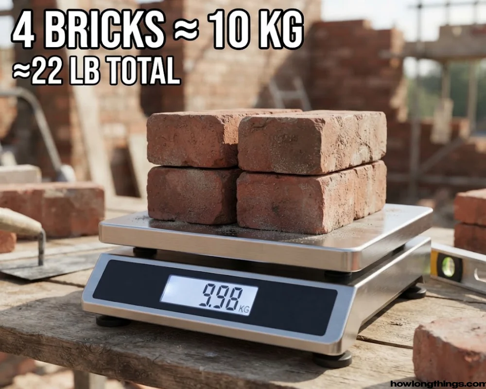 Four Standard Bricks around 10 kg