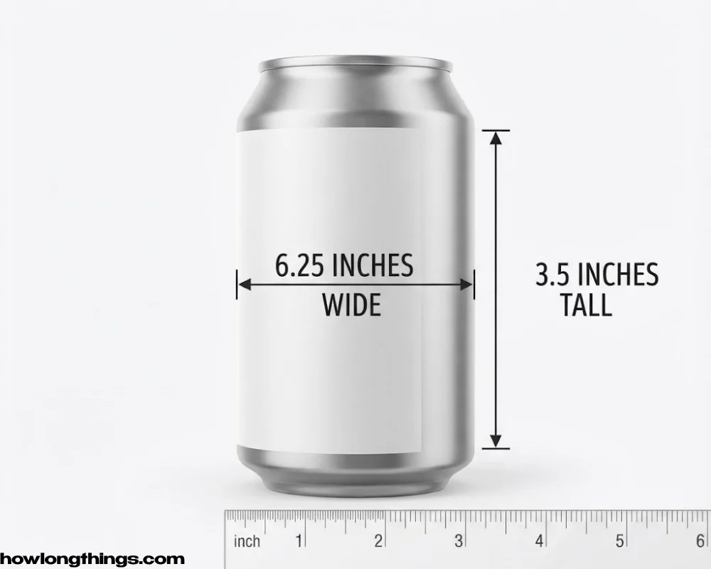 Half Wrap Label Size beer can dimension