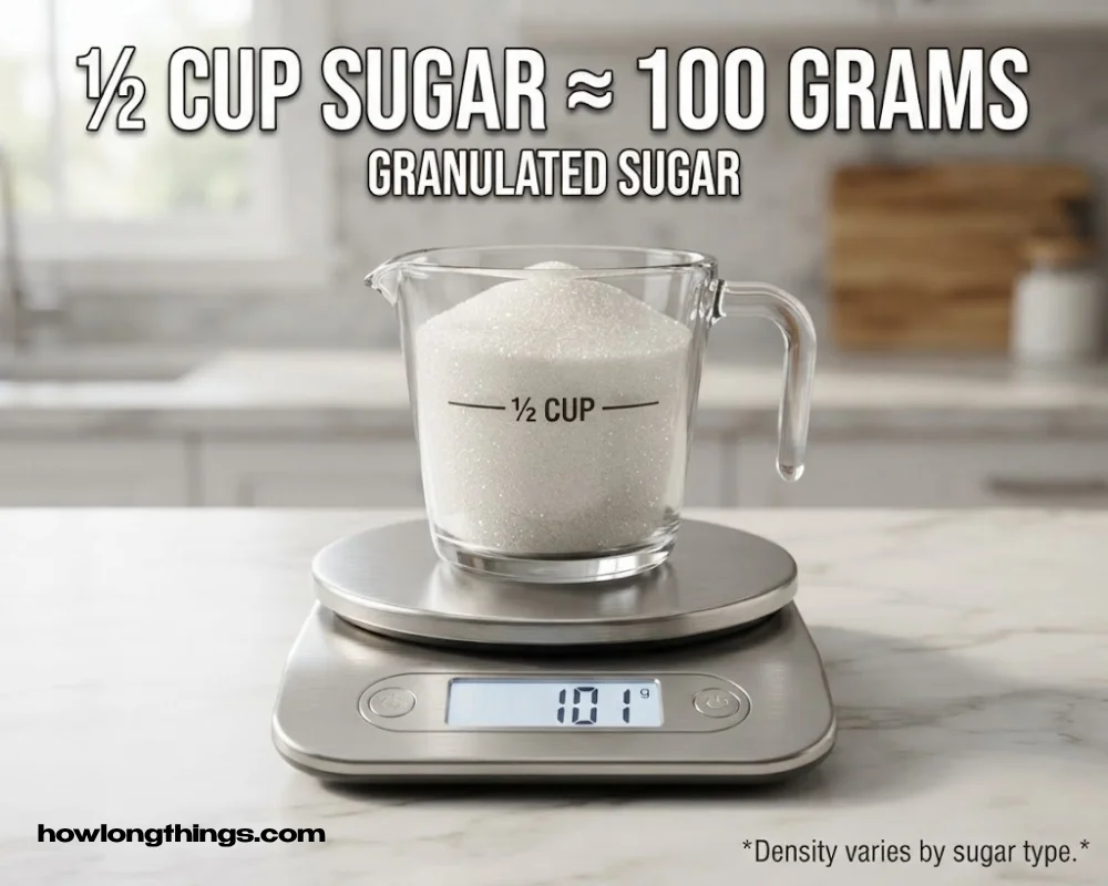 Half a Cup of Sugar of 100 grams