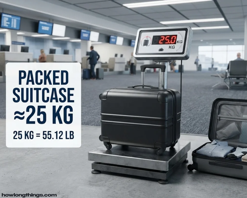 Heavy Packed Suitcase of 25 kg