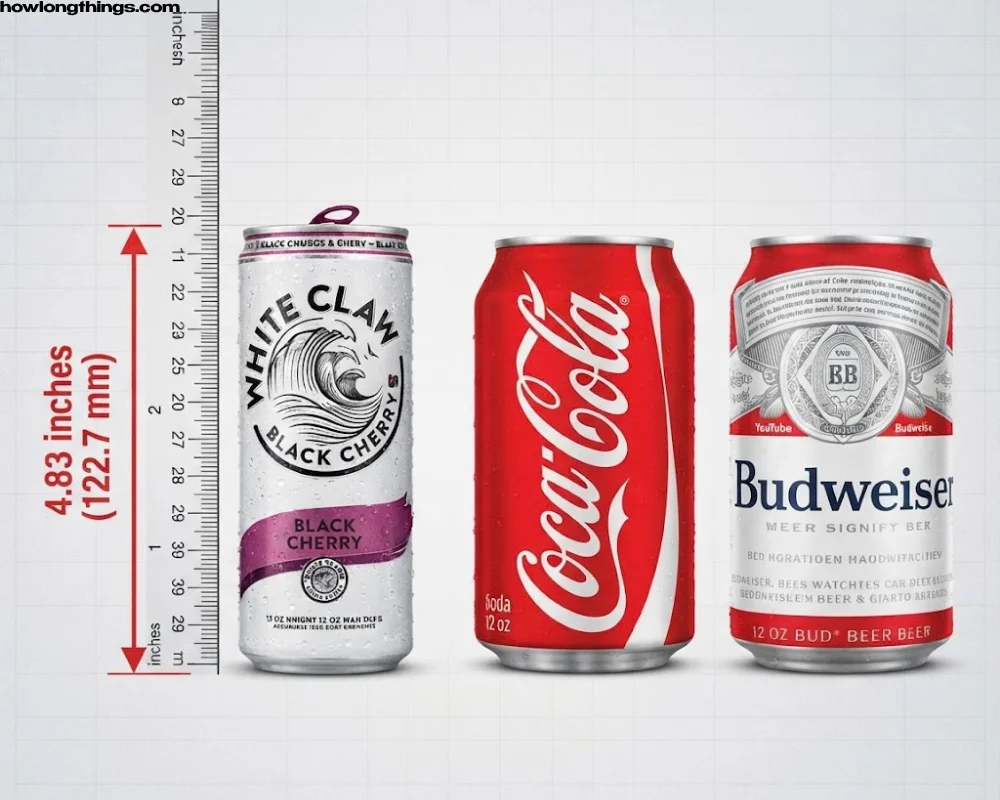 Height of a 12 oz White Claw Can