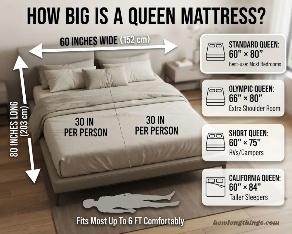 How Wide and Long Is a Queen Mattress? (Full Breakdown)