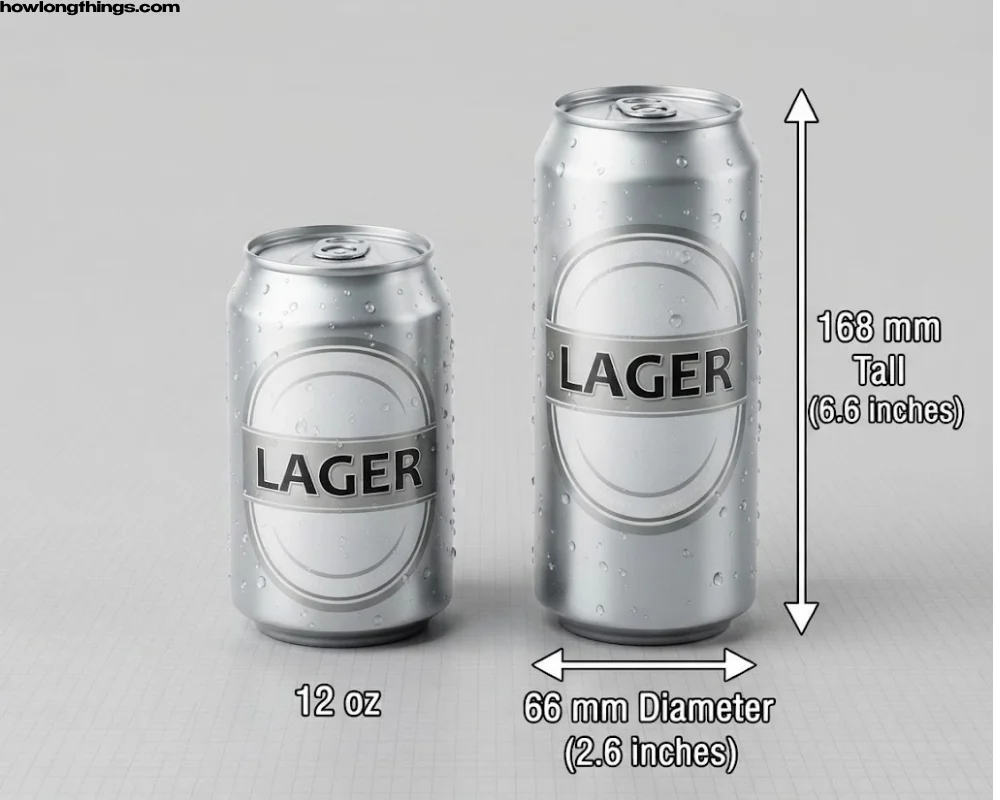 How big is a 500ml can of beer?
