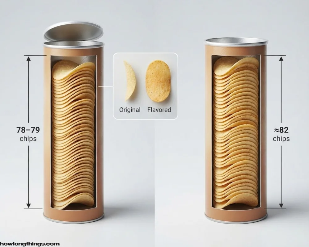 How many chips fit inside in Pringles Can Dimensions