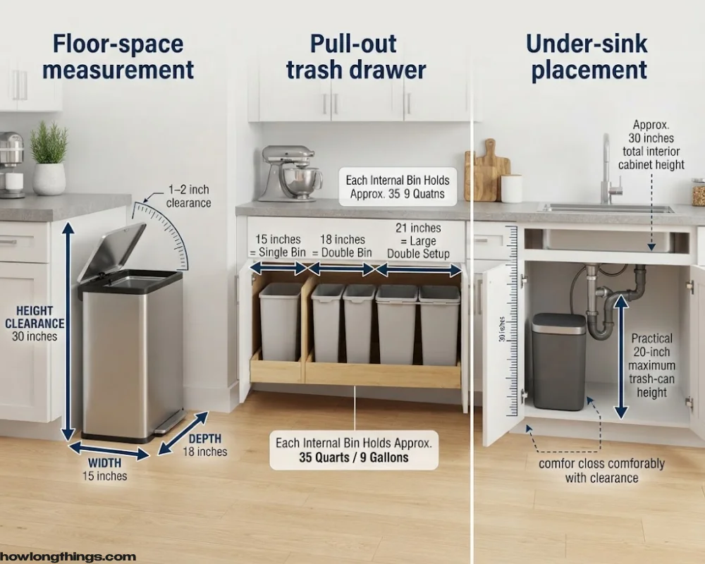 How to Measure Your Kitchen for the Right Trash Can Size