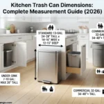 Kitchen Trash Can Dimensions: Complete Measurement Guide (2026) Kitchen Trash Can Dimensions: Complete Measurement Guide (2026)
