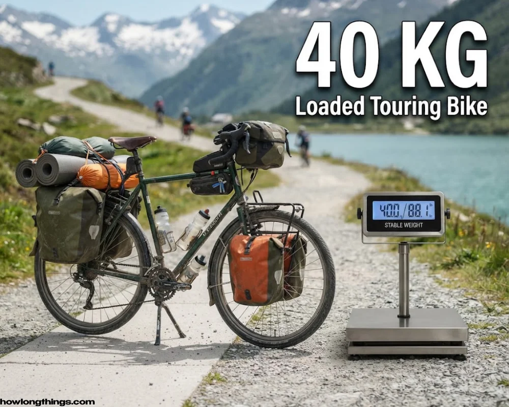 Loaded Touring Bicycle of 40 kg
