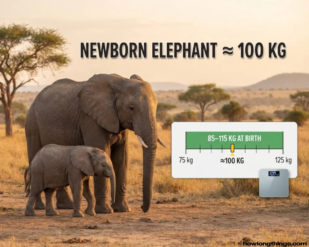 Newborn Elephant Calf around 100 kg