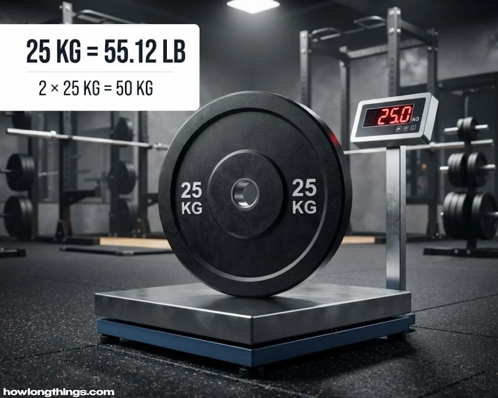 Olympic Weight Plate exact 25 kilograms heavy
