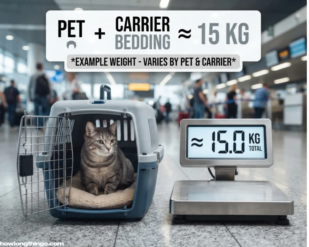 Pet Carrier With a Cat or Small Dog Inside around 15kg