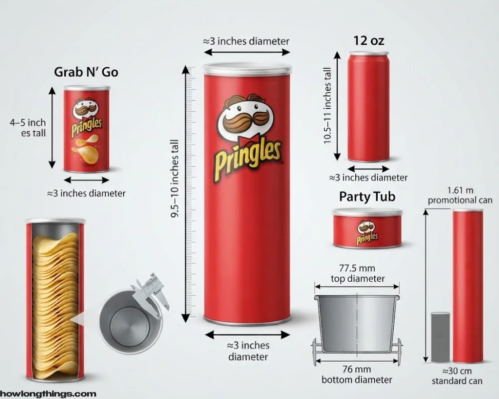 Pringles Can Dimensions: Complete Size, Height & Diameter Guide (2026)