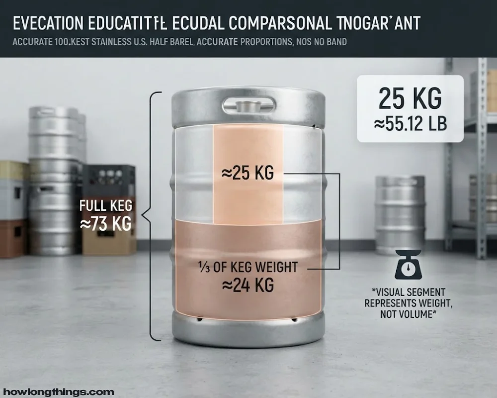 Roughly a Third of a Full Beer Keg of 25 kg heavy