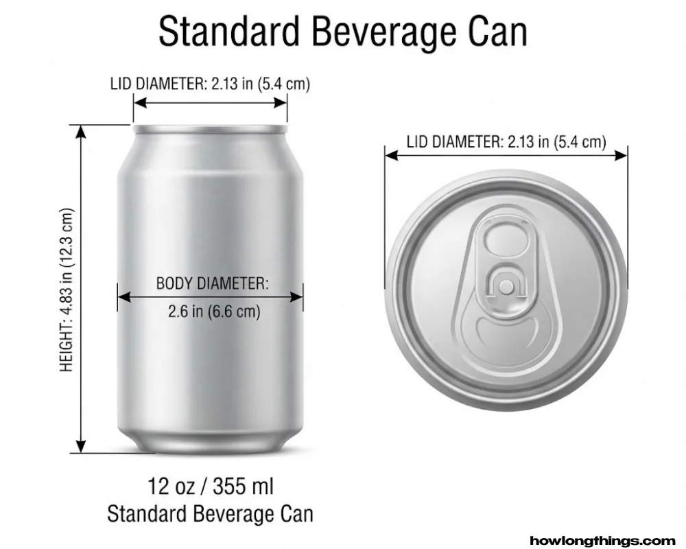 Standard Beverage Can Dimensions: Size, Height & Diameter at a Glance