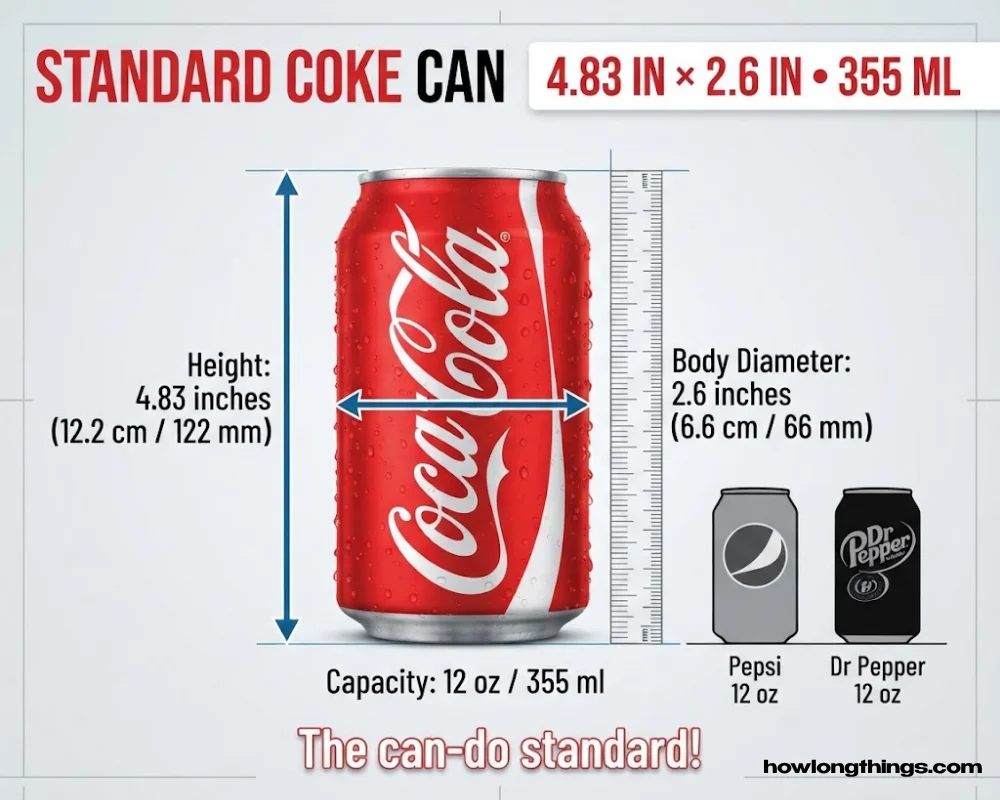 Standard Coke Can (12 oz) Dimensions