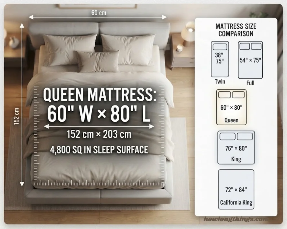 Standard Queen Mattress Dimensions at a Glance
