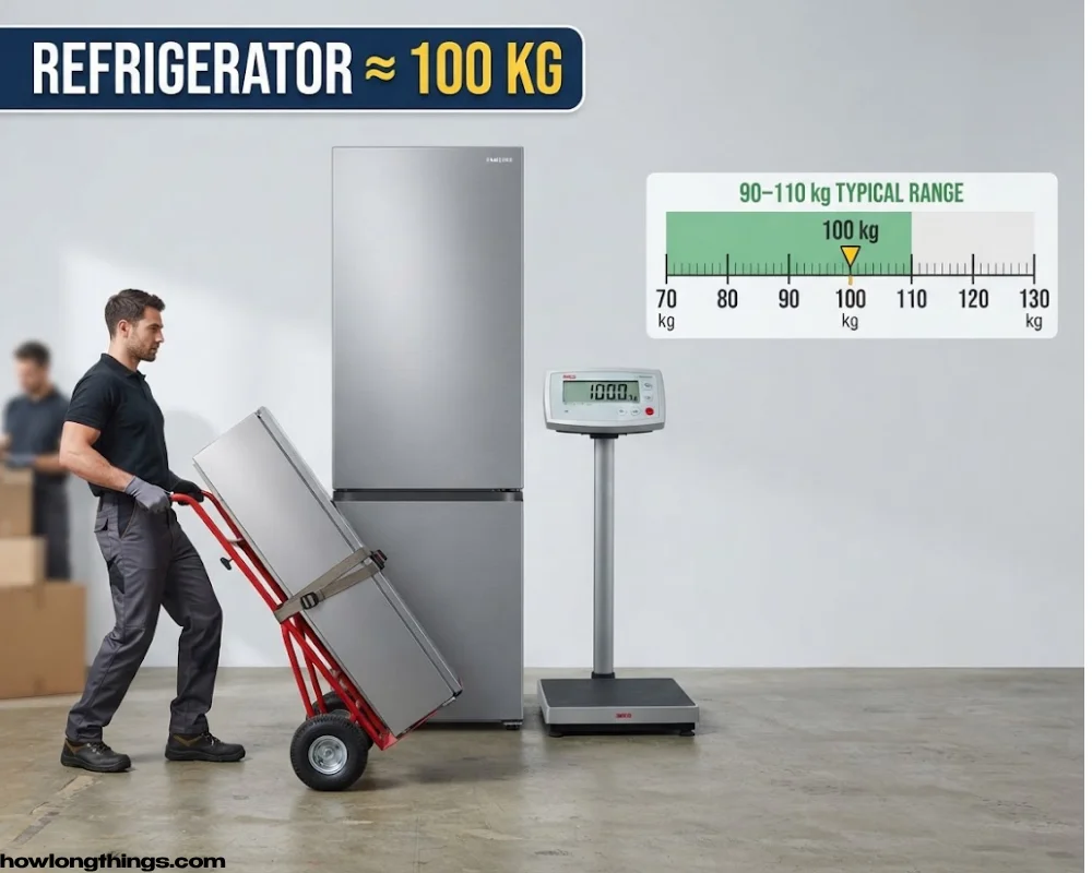Standard Refrigerator around 100 kg heavy
