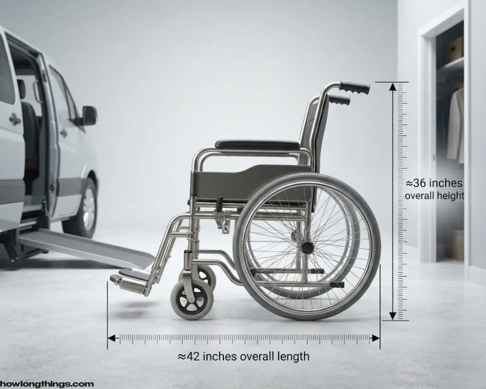 Standard wheelchair length and overall height