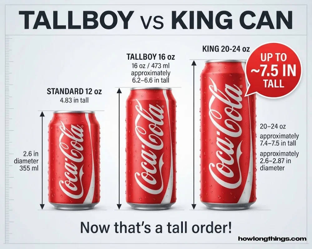 Tallboy & King Can Dimensions