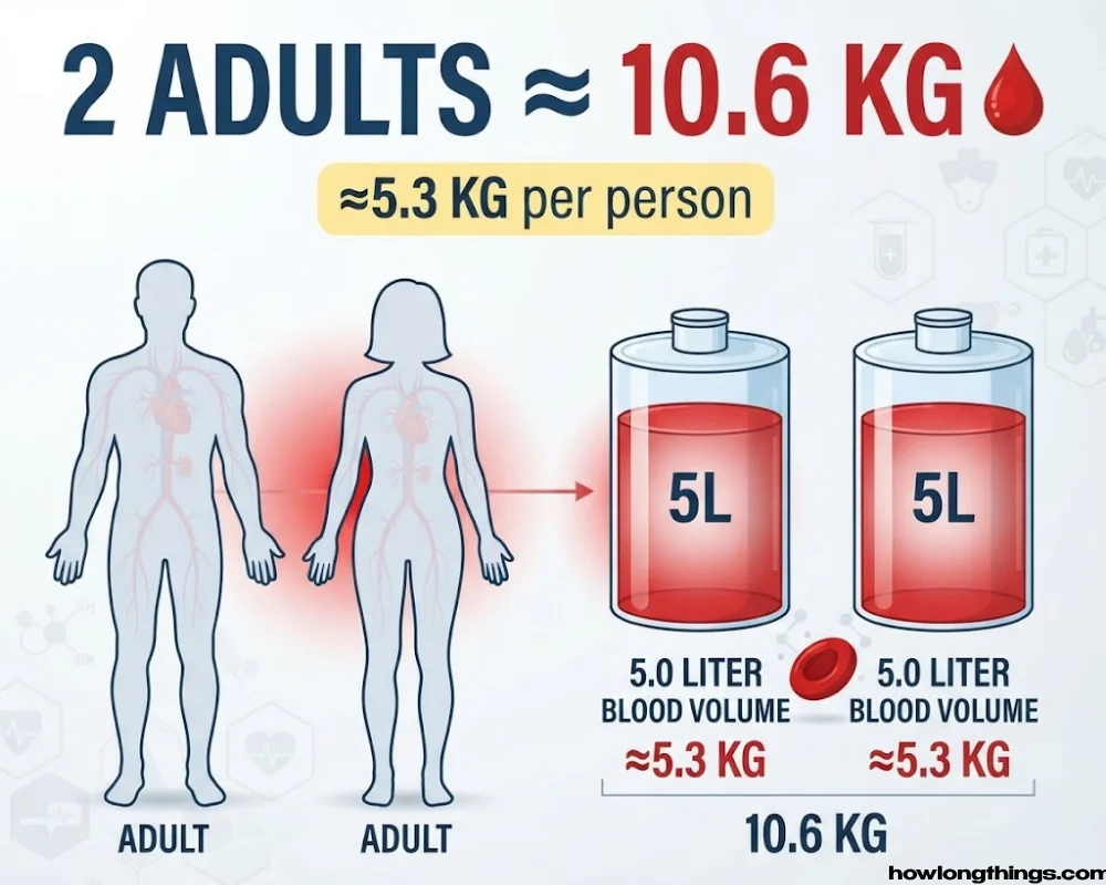 The Combined Blood Weight of Two Adults