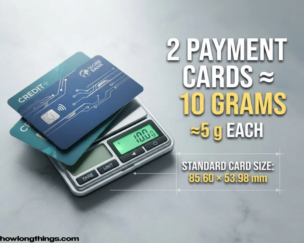Two Credit or Debit Cards with 10 grams weight