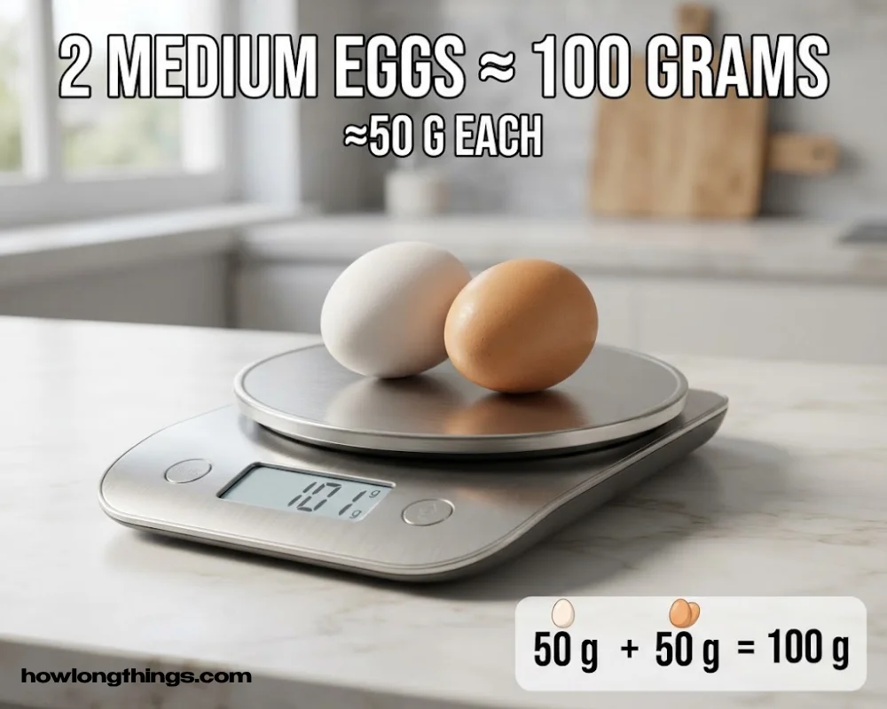 Two Medium Eggs of 100 grams