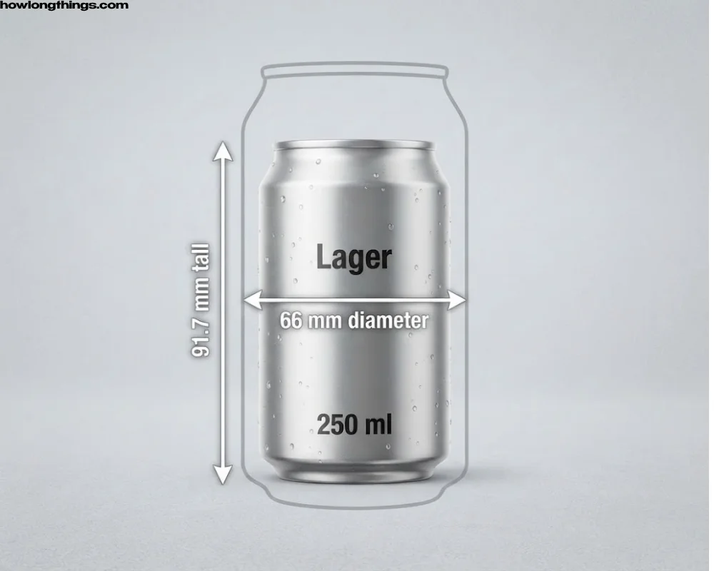 What are the dimensions of a 250ml can?