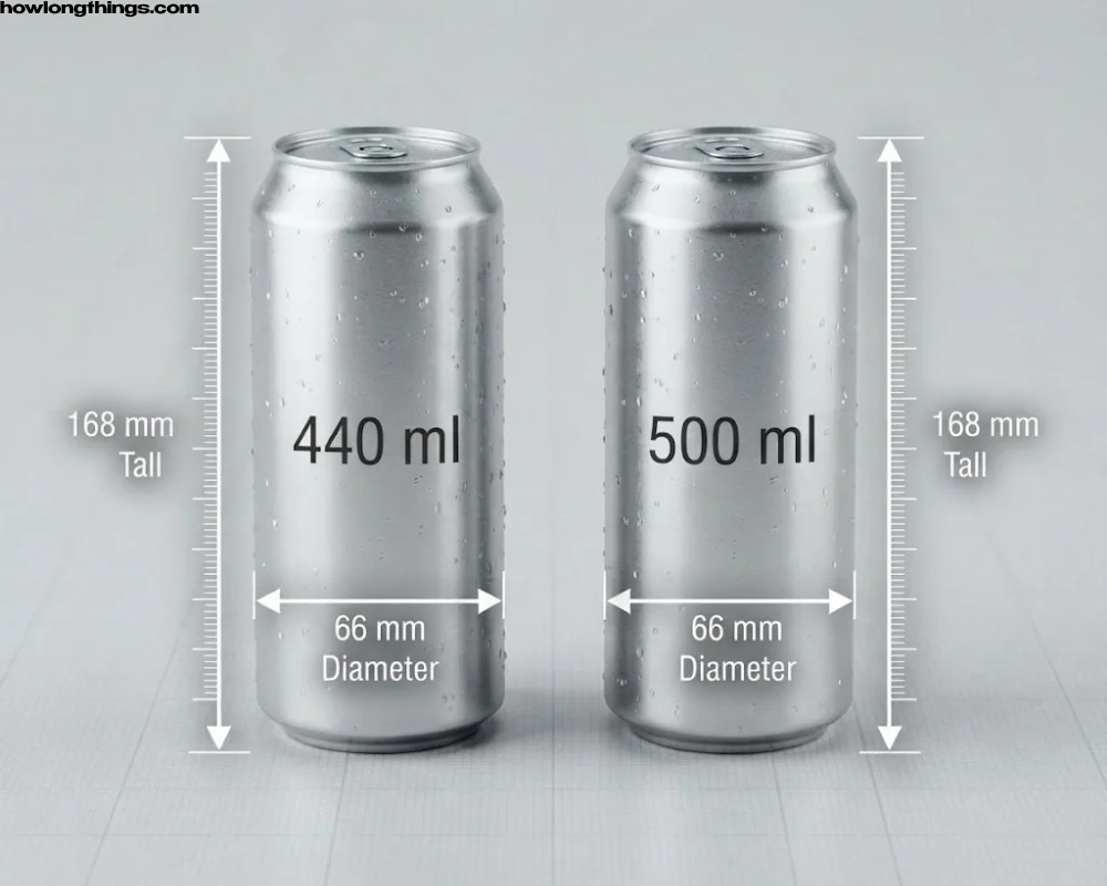 What are the dimensions of a 440mL can?
