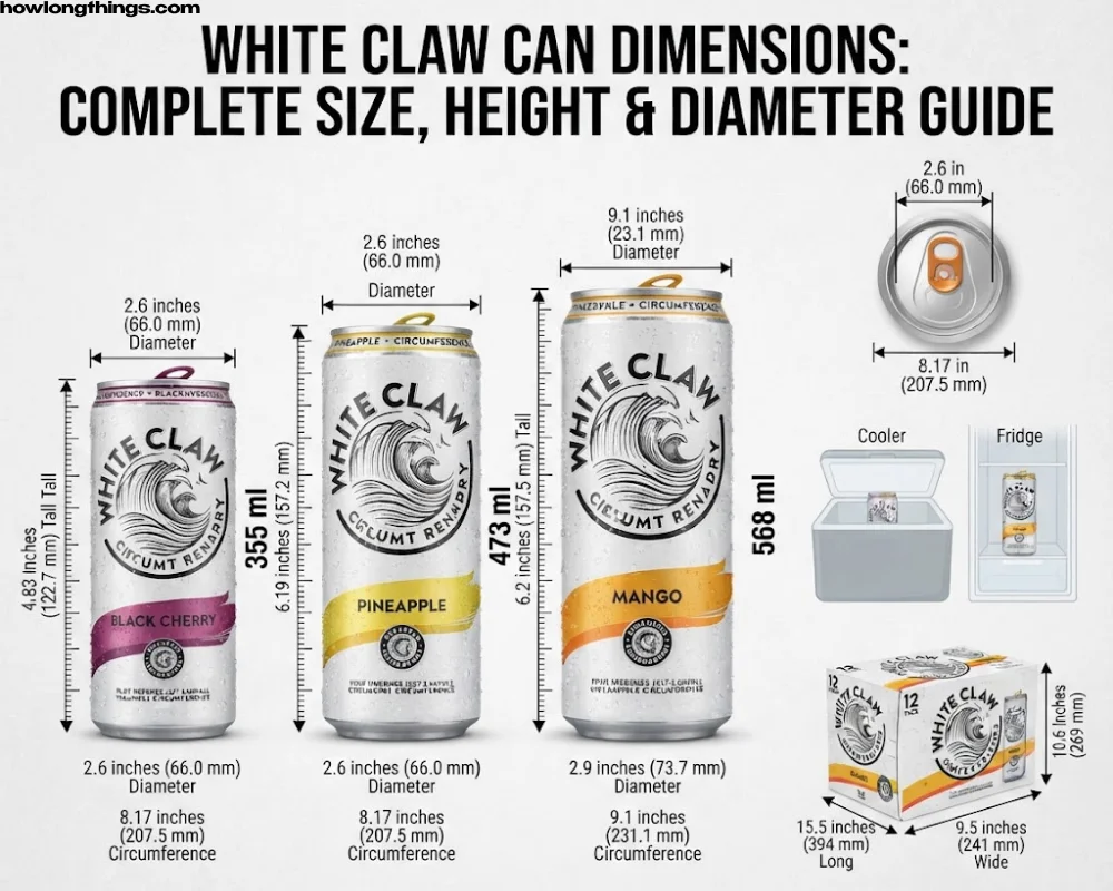 White Claw Can Dimensions Easy Size, Height & Diameter Guide (2026)