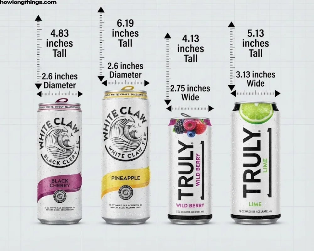 White Claw vs. Truly Can Dimensions