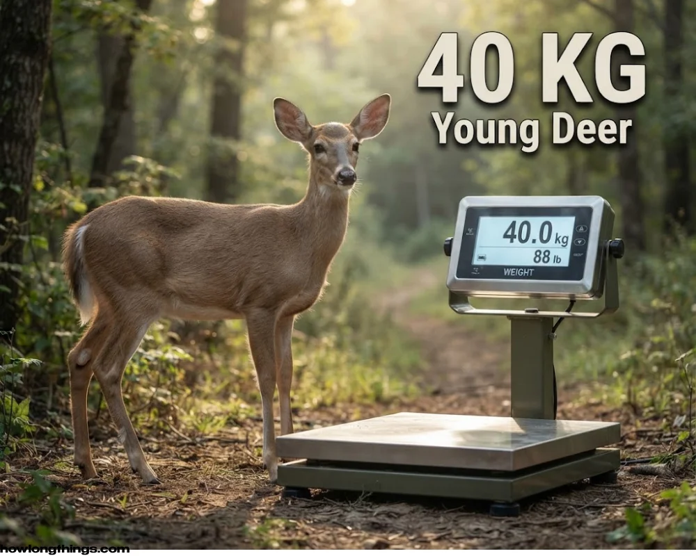 Young White-Tailed Deer around 40 kg