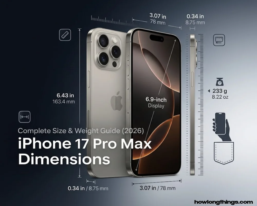 iPhone 17 Pro Max Height and Width