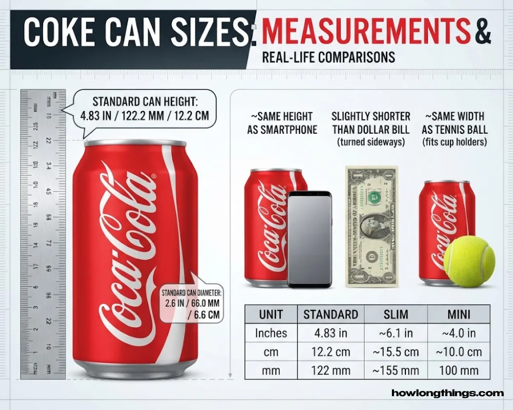 Coke Can Size Conversion Chart & Real-Life Comparisons