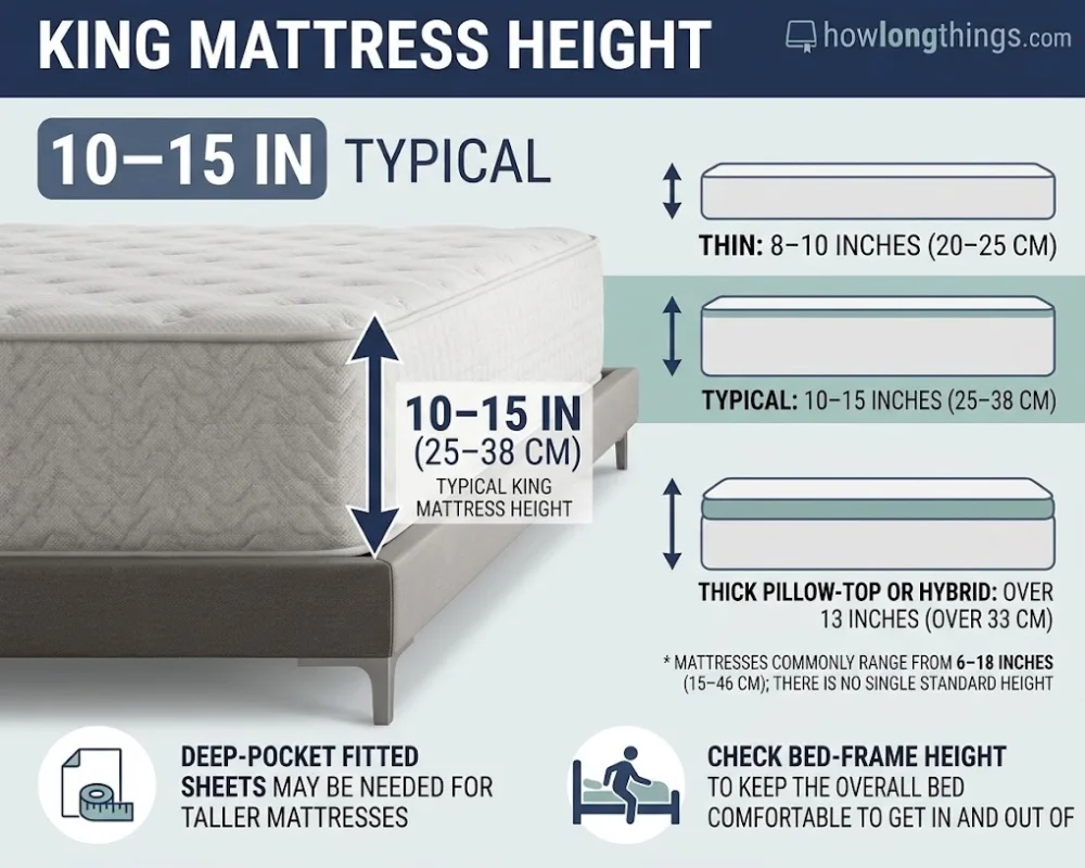 King mattress height