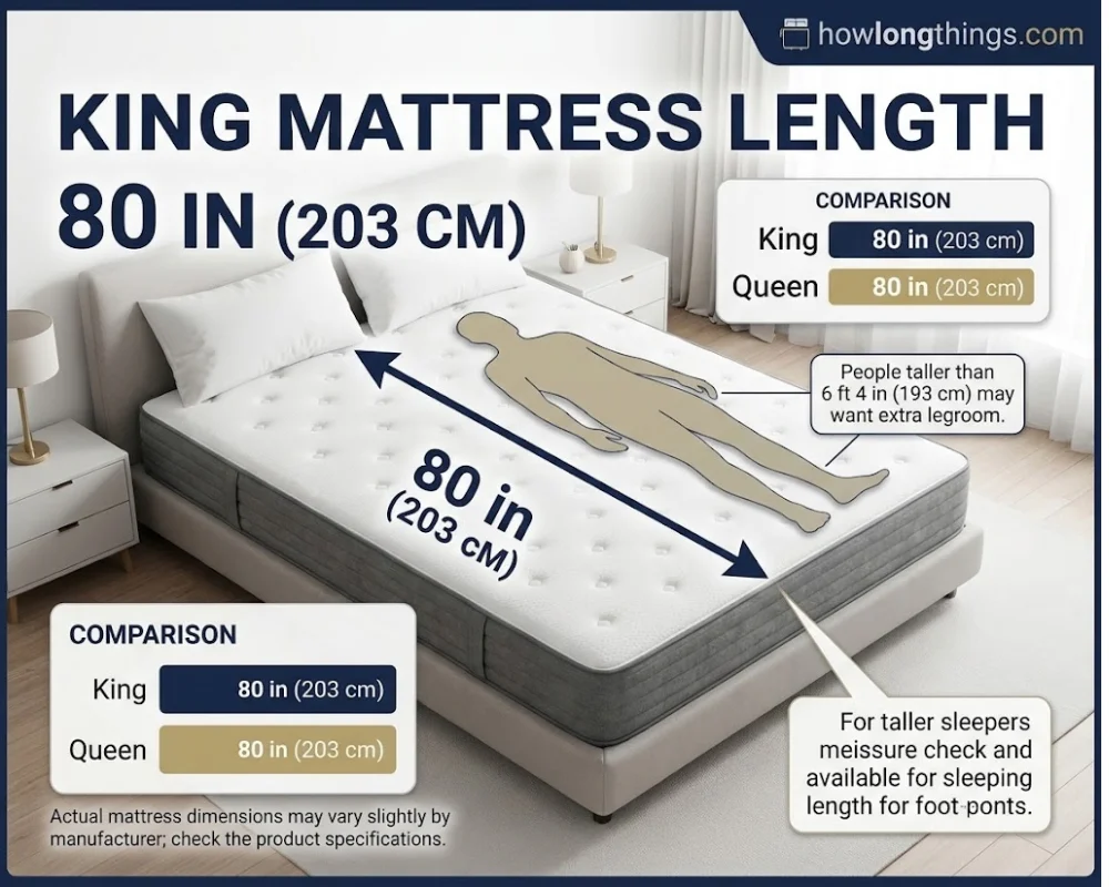 King mattress length