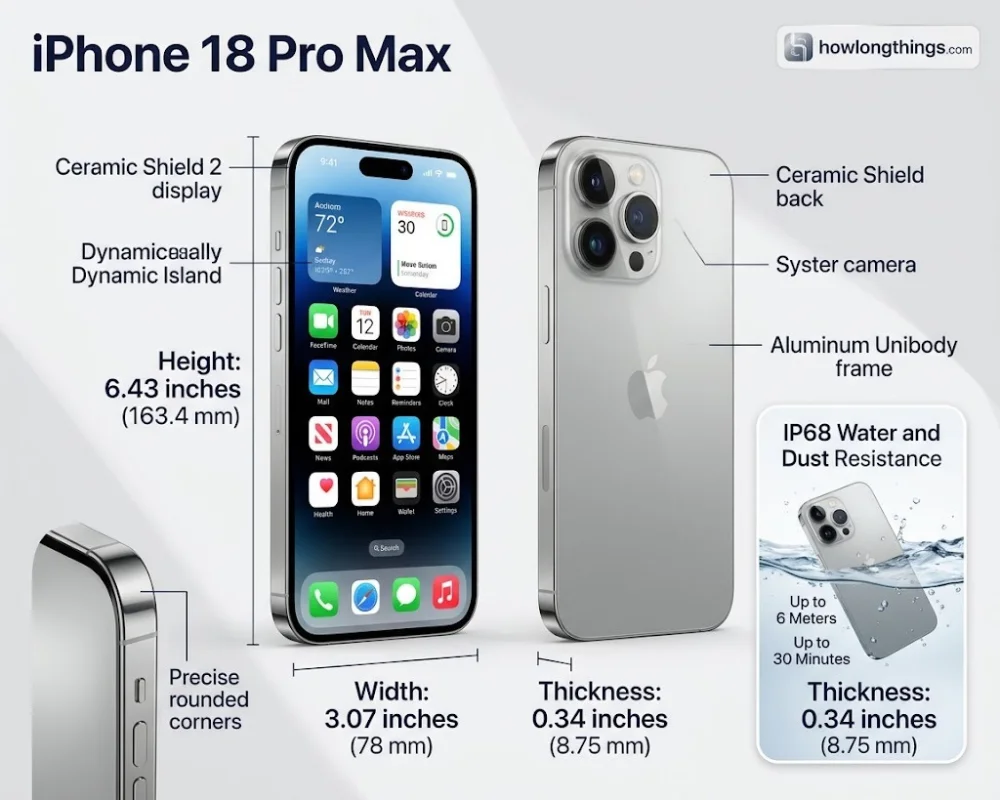 iPhone 18 Pro Max Shape and Build